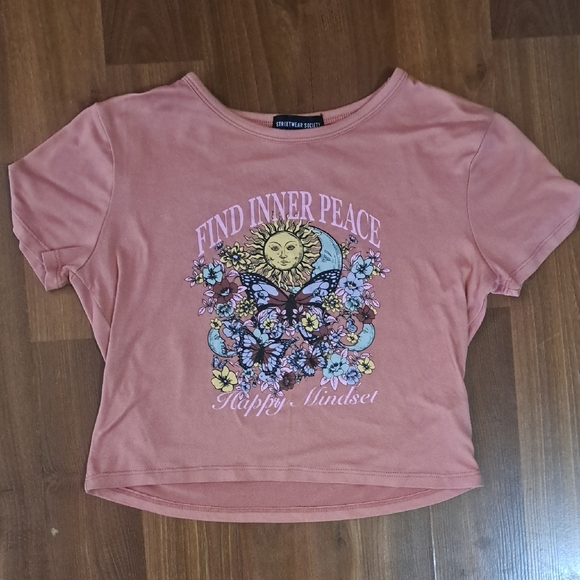 Streetwear Society Tops - Streetwear Society Pink Positive  Graphic Tee